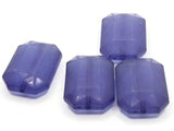4 29mm Frosted Blue Beads Vintage Lucite Gems Rectangle Jewel Beads Lucite Plastic Beads to String Jewelry Making Beading Supplies