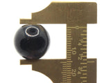 8 16mm Black Beads Smooth Round Ceramic Glass Beads Jewelry Making Beading Supplies Loose Beads to String