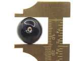 8 16mm Black Beads Smooth Round Ceramic Glass Beads Jewelry Making Beading Supplies Loose Beads to String