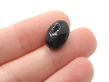 12 15mm Black Oval Glass Beads Large Faceted Flat Oval Beads Jewelry Making Beading Supplies