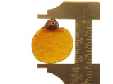 22mm Brown Flat Round Handmade Glass Pendant Jewelry Making Beading Supplies