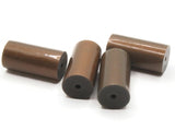 4 38mm Coppery Brown Metallic Vintage Lucite Plastic Tube Beads Industrial Jewelry Making Beading Supplies Loose Beads to String