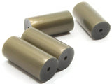 4 38mm Light Bronze Brown Metallic Vintage Lucite Plastic Tube Beads Industrial Jewelry Making Beading Supplies Loose Beads to String