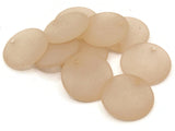 10 22mm Flat Round Drop Beads Frosted Peach Lucite Plastic Beads Jewelry Making Beading Supplies