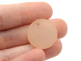 10 22mm Flat Round Drop Beads Frosted Peach Lucite Plastic Beads Jewelry Making Beading Supplies