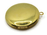 35mm Round Flower Locket Gold Tone Locket Charm Jewelry Making and Beading Supplies Floral Locket