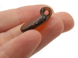 22mm Brown Flat Round Handmade Glass Pendant Jewelry Making Beading Supplies