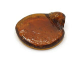 22mm Brown Flat Round Handmade Glass Pendant Jewelry Making Beading Supplies