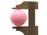 7 22mm Bubblegum Pink Round Vintage Lucite Plastic Cabochons Flat Back Dome Cabochons