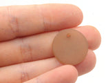 10 20mm Flat Round Drop Beads Frosted Brown Vintage Lucite Plastic Beads Jewelry Making Beading Supplies