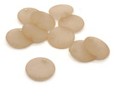 10 22mm Flat Round Drop Beads Frosted Peach Lucite Plastic Beads Jewelry Making Beading Supplies