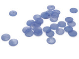 30 11mm Curved Flat Round Drop Beads Frosted Blue Vintage Lucite Plastic Beads Jewelry Making Beading Supplies