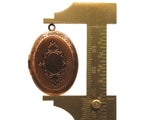 34mm Oval Flower Locket Copper Tone Brass Locket Charm Jewelry Making and Beading Supplies