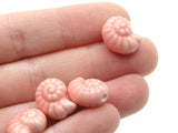 4 14mm Porcelain Spiral Shell Beads Light Red Porcelain Glass Beads Ocean and Beach Beads Jewelry Making Beading Supplies Loose Beads