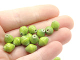 10 10mm Lime Green Beads Ugandan Paper Beads Fair Trade Beads Small Paper Beads Recycled Beads Upcycled Beads Sealed Paper Beads Smileyboy