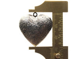 29mm Heart Locket with Flowers Antique Silver Tone Brass Locket Charm Jewelry Making and Beading Supplies