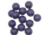 13 20mm Dark Blue Round Vintage Lucite Plastic Flatback Cabochons Jewelry Making and Mosaic Supplies Tiles Smileyboy