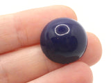 13 20mm Dark Blue Round Vintage Lucite Plastic Flatback Cabochons Jewelry Making and Mosaic Supplies Tiles Smileyboy
