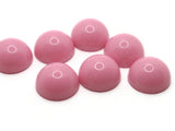 7 22mm Bubblegum Pink Round Vintage Lucite Plastic Cabochons Flat Back Dome Cabochons