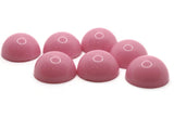 7 22mm Bubblegum Pink Round Vintage Lucite Plastic Cabochons Flat Back Dome Cabochons