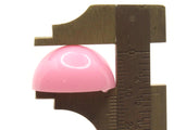 7 22mm Bubblegum Pink Round Vintage Lucite Plastic Cabochons Flat Back Dome Cabochons