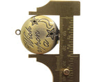 30mm Wish Upon a Star Round Brass Locket Charm Jewelry Making and Beading Supplies
