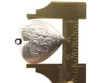 28mm Heart Locket with Flowers Antique Silver Tone Brass Locket Charm Jewelry Making and Beading Supplies
