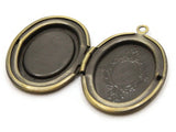 32mm Reversible Oval Locket Gold Tone Brass Locket Charm Jewelry Making and Beading Supplies