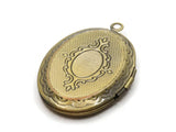 32mm Reversible Oval Locket Gold Tone Brass Locket Charm Jewelry Making and Beading Supplies