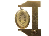 32mm Reversible Oval Locket Gold Tone Brass Locket Charm Jewelry Making and Beading Supplies