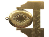 32mm Reversible Oval Locket Gold Tone Brass Locket Charm Jewelry Making and Beading Supplies