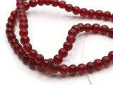 4mm Dark Red Beads Crackle Glass Beads Smooth Round Beads Full Strand Cracked Glass Beads Jewelry Making Beading Supplies Small Beads