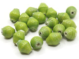 10 10mm Lime Green Beads Ugandan Paper Beads Fair Trade Beads Small Paper Beads Recycled Beads Upcycled Beads Sealed Paper Beads Smileyboy