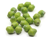 10 10mm Lime Green Beads Ugandan Paper Beads Fair Trade Beads Small Paper Beads Recycled Beads Upcycled Beads Sealed Paper Beads Smileyboy