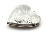 26mm Heart Locket with Daisy Flowers Silver Tone Brass Locket Charm Jewelry Making and Beading Supplies