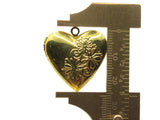 26mm Heart Locket with Daisy Flowers Gold Tone Brass Locket Charm Jewelry Making and Beading Supplies