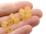 50 6mm Cube Beads Frosted Peachy Orange Lucite Plastic Beads Jewelry Making Beading Supplies