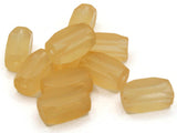 10 15mm Rectangle Beads Frosted Peachy Orange Lucite Plastic Beads Jewelry Making Beading Supplies