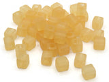 50 6mm Cube Beads Frosted Peachy Orange Lucite Plastic Beads Jewelry Making Beading Supplies