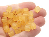 50 6mm Cube Beads Frosted Peachy Orange Lucite Plastic Beads Jewelry Making Beading Supplies
