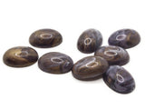 8 25mm x 18mm Purple and Brown Swirling Oval Cabochons Vintage Lucite Cabochons Loose Plastic Tiles Jewelry Making