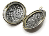 33mm Oval Flower Locket Brass Locket Charm Jewelry Making and Beading Supplies