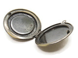 35mm Round Brass Floral Locket Charm Jewelry Making and Beading Supplies