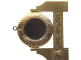 35mm Round Brass Floral Locket Charm Jewelry Making and Beading Supplies