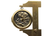 35mm Round Brass Locket Charm Divine Protection Be Upon Us Angel Locket Jewelry Making and Beading Supplies