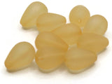 10 15mm Teardrop Beads Frosted Orange Lucite Plastic Beads Jewelry Making Beading Supplies