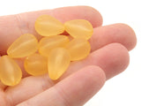 10 15mm Teardrop Beads Frosted Orange Lucite Plastic Beads Jewelry Making Beading Supplies