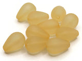 10 15mm Teardrop Beads Frosted Orange Lucite Plastic Beads Jewelry Making Beading Supplies