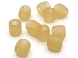 10 12mm Large Hole Tube Beads Frosted Orange Lucite Plastic Beads Jewelry Making Beading Supplies