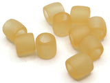 10 12mm Large Hole Tube Beads Frosted Orange Lucite Plastic Beads Jewelry Making Beading Supplies